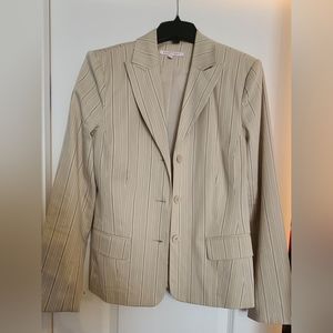 Beige striped blazer